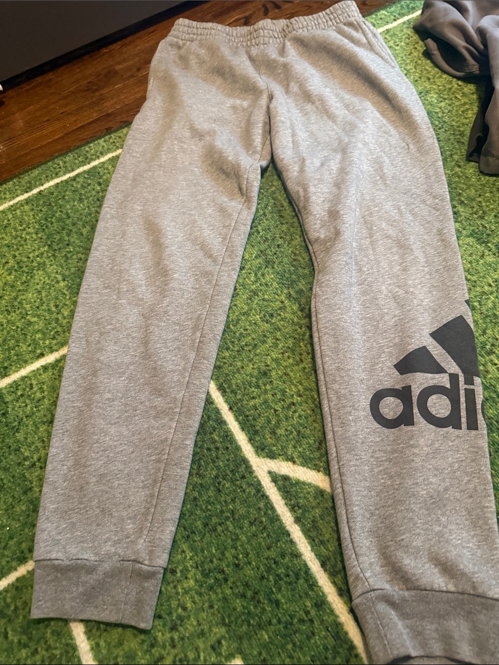 adidas Gray Logo Kids Jogger Sweatpants